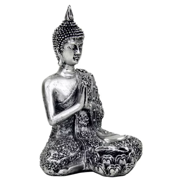 Bouddha avec bougeoir - argent – Image 2