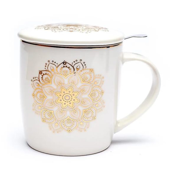 Set de tasses à thé Mandala blanc