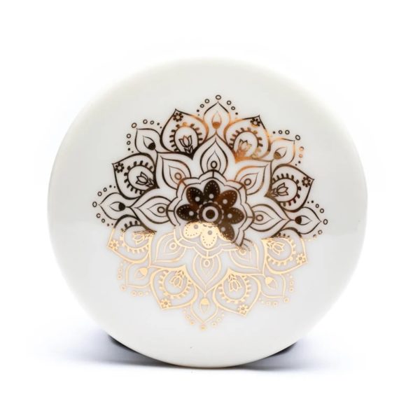 Set de tasses à thé Mandala blanc – Image 5