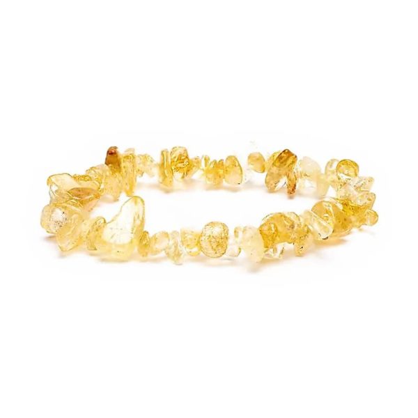 Bracelet élastique avec chips de citrine