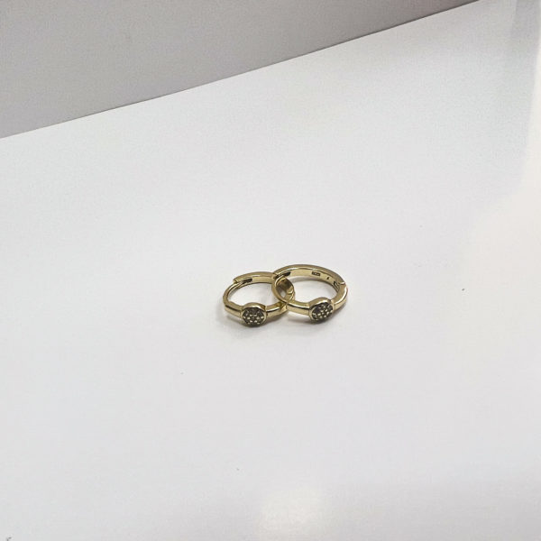 Bague en argent plaqué or 18K avec boucles d'oreilles en zirconium brillant