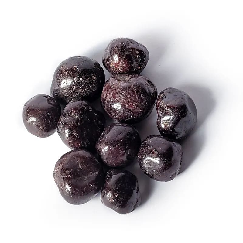 Pierres de grenat polies