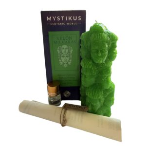 Green Thousand Faces Candle