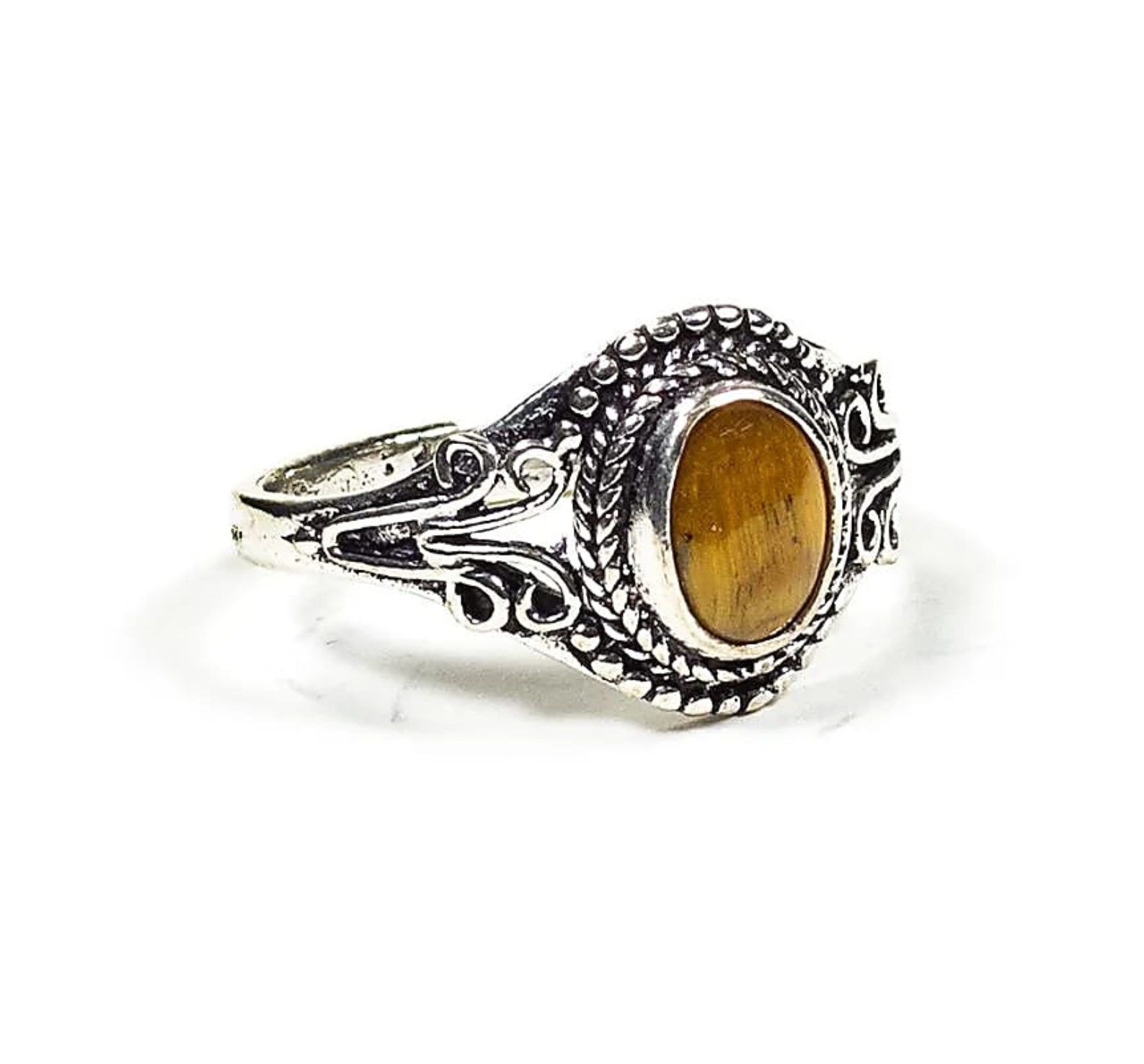 Bague avec œil de tigre