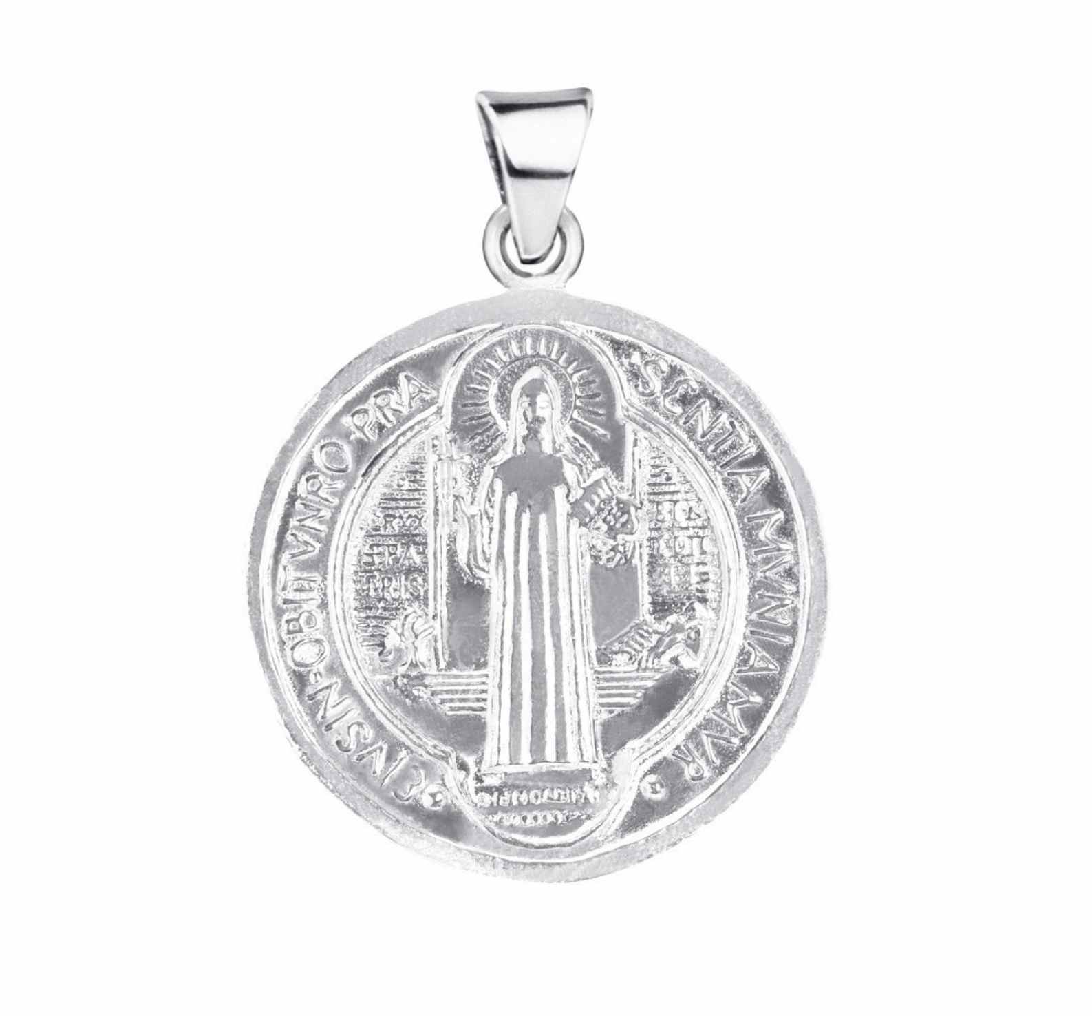 Pendentif en argent Saint-Benoît
