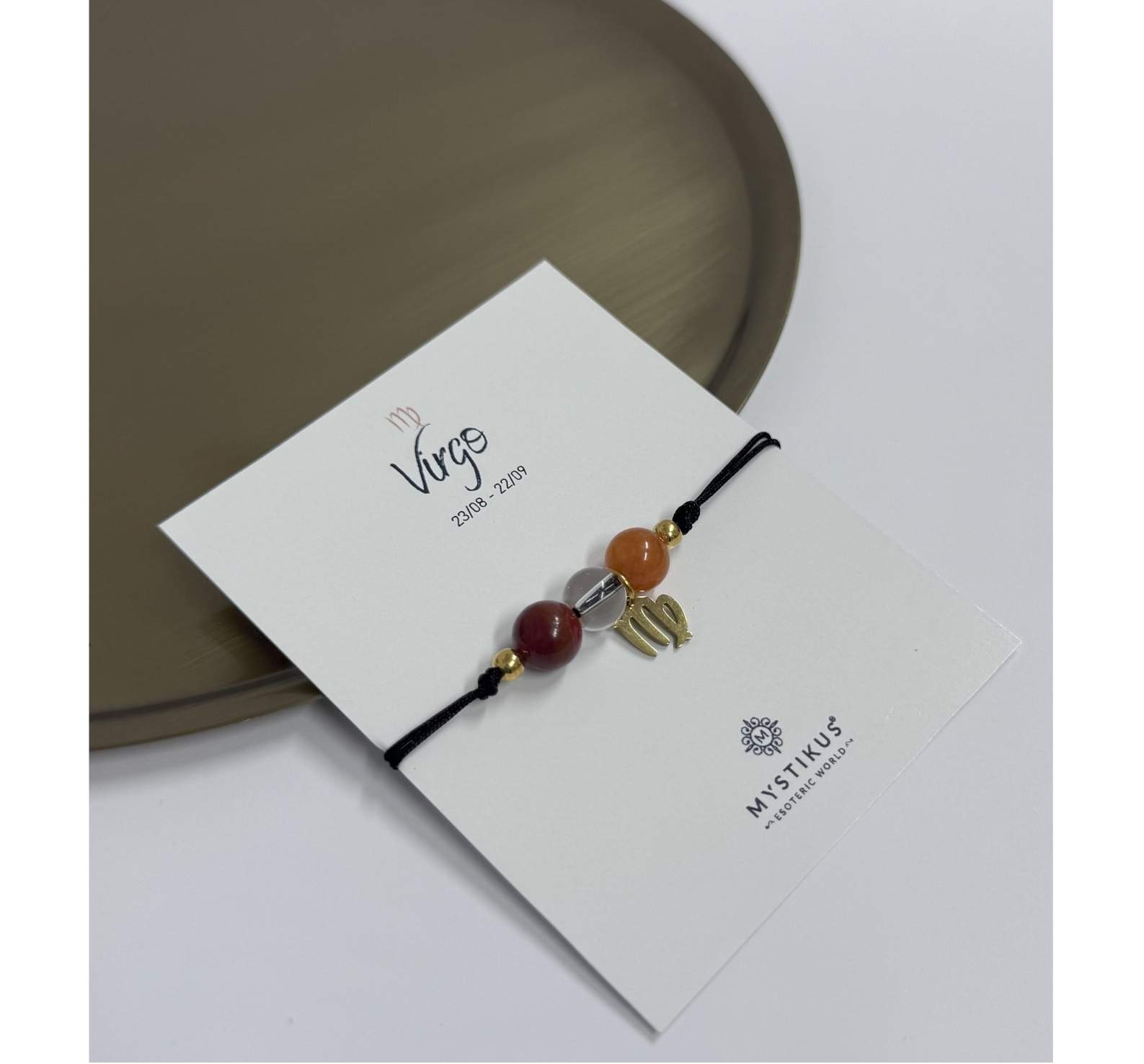 Bracelet Zodiaque Vierge avec Pierres Naturelles