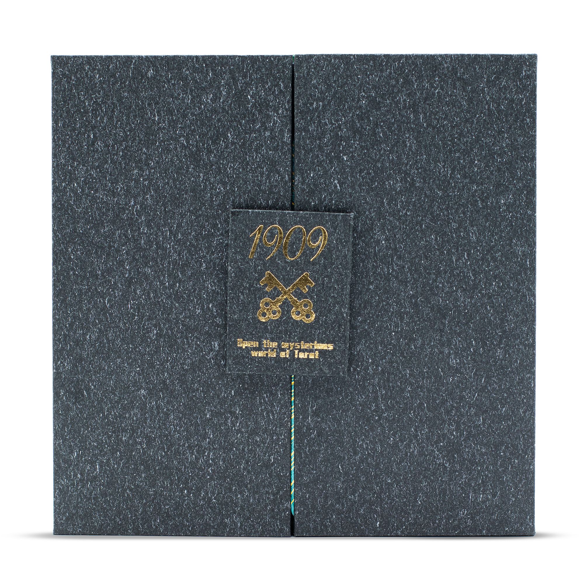 Tarjeta de Tarot con Foil en Oro y Turquesa - Conjunto de Regalo