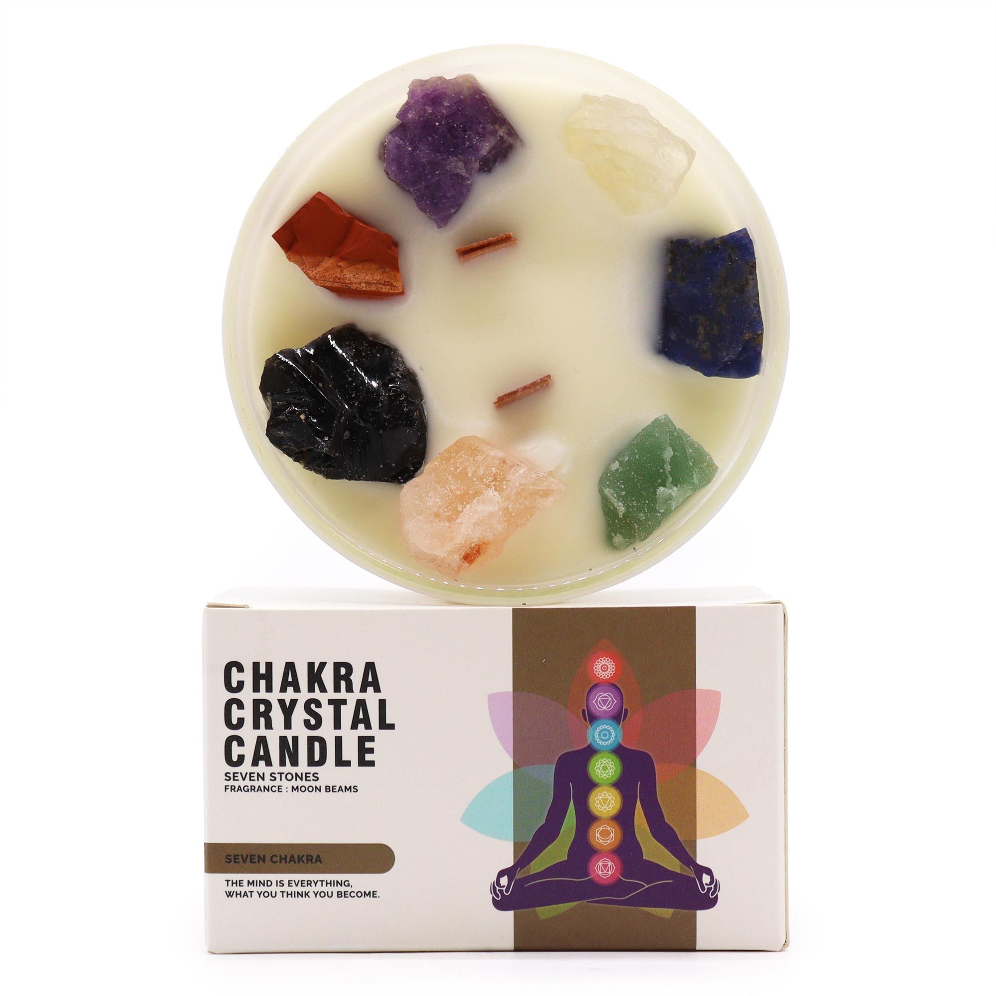 Chakra Crystal Candles - Seven Chakras